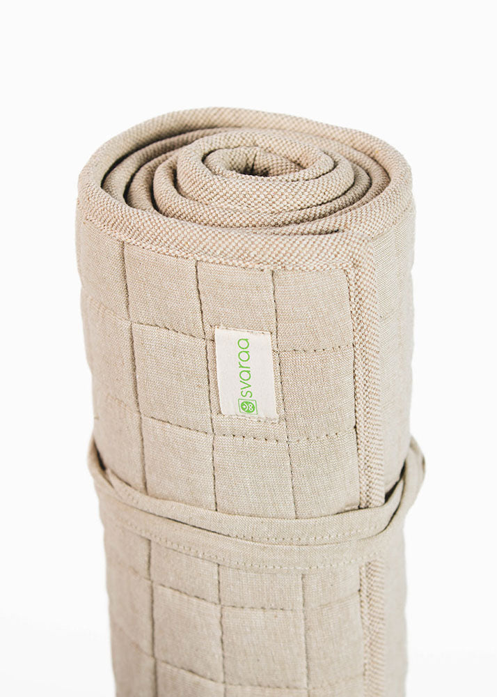 Quilted hemp yoga mat